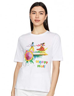 Cloth Theory Women's Solid Regular T-Shirt (CTHOW009_White09 XL)