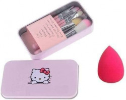 Women's & Girl's 7 Pcs Pink Makeup Brushes Set with 1 Pink Beauty Blender - (Pack of 8)