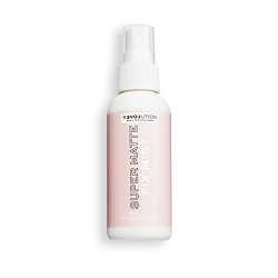 Makeup Revolution Super Matte Fix Mist, Transparent, Normal,Oily, Acne,Prone,Combination Skin | Make-up Setting Spray | Aloe Vera | Vegan Free | Paraben Free | 50ml (Super Matte Fix Mist)