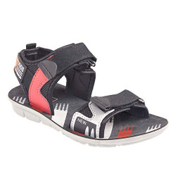 DAYZ Unisex C-KSD-823 BLK-RED-9 Fashion Sandal-9 Kids UK