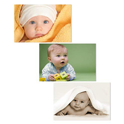 Paper Plane Design New Born Baby Girl/Boy Poster for Wall Pregnant Women Cute Large Posters in Room Bedroom with Big Size Matt Finish, Size - 12 x 18 Inch, Set of 3 Photo, Multicolour