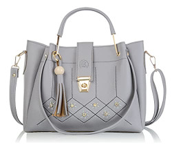 Martucci Pu Leather Single Handbags For Women, 5L - Light Grey