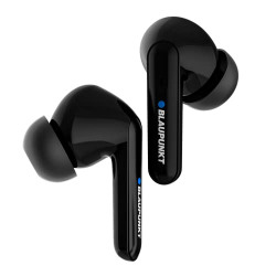 Blaupunkt BTW15 Bluetooth Truly Wireless in Ear Earbuds with Mic, Deep Bass I 15 Hrs Playtime I Built in Mic I LED Digital Battery Display I TurboVolt Charging I IPX5 Sweat Resistant (Black)