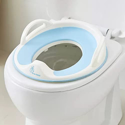 R for Rabbit Minimo Potty Seat Potty Training Seat Hang on the wall with Soft Cushion for New Born Baby Kids (Blue)