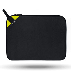 AirCase Premium Laptop/MacBook Sleeve Pouch with top Handle fits Upto 14.1", Padded, Light Weight, wrinklefree Neoprene case Cover Bag,for Men & Women, Waterproof (Black) - 6 Months Warranty