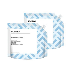 Amazon Brand - Solimo Liquid Handwash, Refill Pouch | Sea Minerals | 3 Litre | 1500 ml x 2 | Fights Germs | Ph-Balanced Formula | No Added Triclosan & Parabens