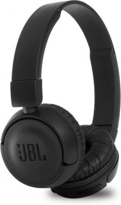 JBL T450BT Extra Bass with Voice Assistant Support Lightweight Flat Foldable Bluetooth Headset(Black, On the Ear)
