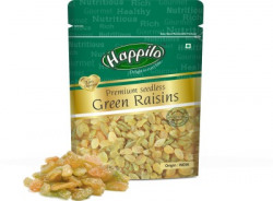 Happilo Premium Seedless Green Raisins Non GMO, No Artificial Flavourings, Sweeteners or Preservatives Raisins(250 g)