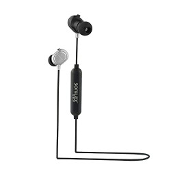 (Renewed) Sonilex BT70 Bluetooth 5.0 Wireless Earphones Bluetooth Headphone, Magnetic Earbuds, A2DP Voice Compatible with Mic (Silver) (SL-BT-70-SILVER)