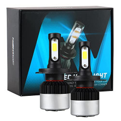 OTOROYS 2 YEAR WARRANTY Geniune Hi/Lo 9000LM 6500K 72 W LED Automotive Headlight Bulbs Auto Conversion Driving Lamp (Cool White light) (H4) ONLY 1 SET