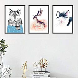 Go Hooked Paper Digital Wall Painting/Hanging Art/Decals/Home Decor/Gift Item (20.32 cm x 30.48 cm, 3 Frames, 8X12Set-62)