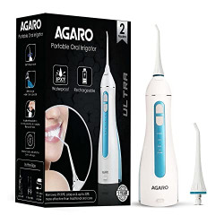 AGARO Oral Irrigator, Portable, Cordless & Rechargeable, 4 Cleaning Modes, IPX7 Waterproof with 200ml Watertank, Flossing at Home & Travel, Oral Flosser