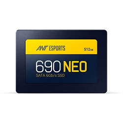 Ant Esports 690 Neo Sata 2.5  512GB Internal Solid State Drive/SSD with SATA III Interface, 6Gb/s, Fast Performance, Read/Write - 520/450 MB/s, Quad Channel Controller compatible with PC and LAPTOP