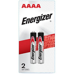 Energizer E96BP AAAA Alkaline Battery (2 Pieces), Silver