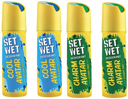 Set Wet Charm Avatar Deodorant & Body Spray Perfume For Men, 150ml (Pack Of 2) & Cool Avatar Deodorant & Body Spray Perfume For Men, 150ml (Pack Of 2)