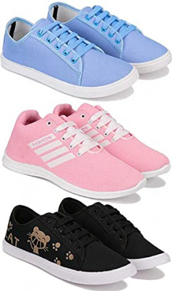Camfoot Women's (5052-5002-5054) Multicolor Casual Sports Running 5 UK (Set of 3 Pair)