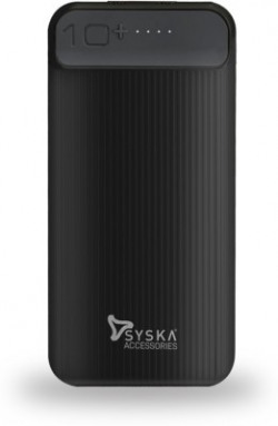 Syska 10000 mAh Power Bank (10 W, Fast Charging)(Black, Lithium Polymer)
