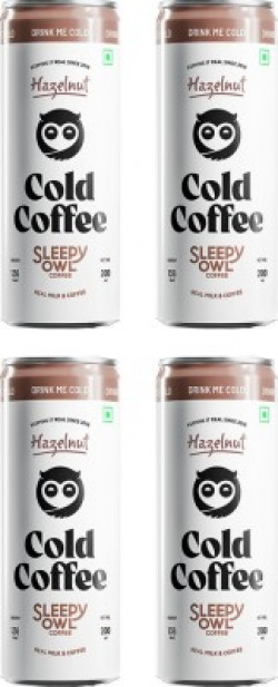 Sleepy Owl Cold Instant Coffee(4 x 200 ml, Hazelnut Flavoured)