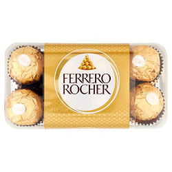 Ferrero Rocher, Exquisite Hazelnut And Milk Chocolate Premium Gift Box, 16 Pieces, 200 Gram
