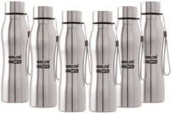 NIRLON Non-Toxic Stainless Steel Freezer Water Bottle, 6 Piece 1000 ml Bottle(Pack of 6, Blue, Steel)