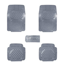 Kingsway Car Mats Made of Heavy Quality PVC Rubber for Skoda Kodiaq, Model Year : 2016 - 2020, Color : Transparent, Set of 5 Piece