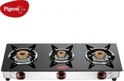 Pigeon Popular 3 Burner Glass Cooktop Glass Manual Gas Stove(3 Burners)