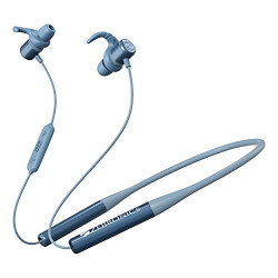 Zebronics ZEB-YOGA Wireless Bluetooth Supporting Earphone With Neckband Supports Magnetic Switch Control, Dual Pairing, Call Function, Voice Assistant, Water Resistant & Upto 21hrs* Playback Time (Blue)