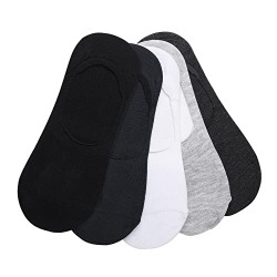 Qaremopizo Loafer, Unisex Non-Slip Men Socks, Low Cut Ankle Sock, Men and Women Short Multicolored Socks Casual Cotton Socks ( Pack of 5 ) Free Size