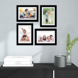 Flipkart Perfect Homes Polymer Personalized, Customized Gift Best Friends Reel Photo Collage gift for Friends, BFF with Frame, Birthday Gift,Anniversary Gift Wall(Black, White, 4 Photo(s), 6x8 Inches)