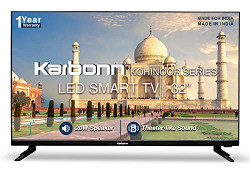 Karbonn 80 cm (32 inches) Kohinoor Bezel-Less Series HD Ready Smart LED TV KJW32SKHD (Phantom Black)