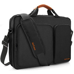 AirCase Laptop Bag Messenger Bag Sleeve for 33.02 cm (13-Inch)/ 35.56 cm (14 inch) Laptop | 2-Multi Pocket (Black)