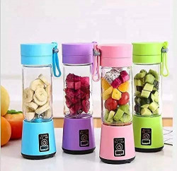 NISHICA Portable Rechargeable Juice Maker Bottle Blender, Grinder Mixer,Gym protein shaker with 6 Blades (Multi-color)