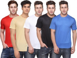 Concepts Solid Men Round Neck Multicolor T-Shirt