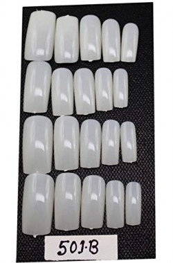 Ear Lobe & Accessories Nails Tip, white, 20 Pieces