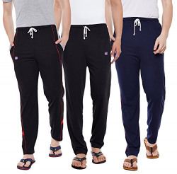 VIMAL JONNEY Men Regular Fit Trackpants Multi-Coloured X-Large Pack of 3-D1BD1ND7B_003-XL