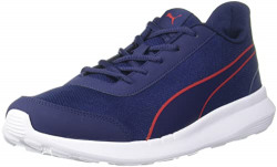 Puma mens Dazzler Peacoat-High Risk Red-White Running Shoe - 10 UK (39178202)