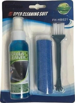 spincart 3 in 1 Screen Cleaning Set for PC, Laptops, Monitors, Mobiles, LCD, LED, TV/Professional Quality 100ml with Micro Fibre Cloth and Brush for Computers, Laptops, Mobiles(klc-1005)