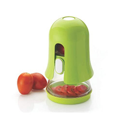 INDHRANI 7-in-1 Multipurpose Chopper, Vegetables Slicer Dicer for Kitchen, Unbreakable Food Grade Body, Easy Push to Clean Button, Easy to Use(Black/White)