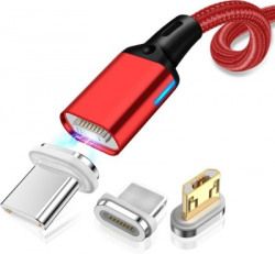 IMMUTABLE Magnetic Charging Cable 1.5 A 3 m 370 3 in 1(Compatible with MOBLE PHONE, Black)