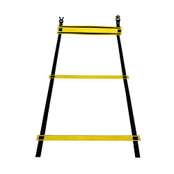 De Jure Fitness Polypropylene Adjustable Agility Ladder 4M Strap 8 Rungs Set