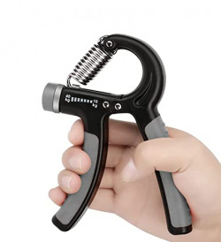 FitBox Sports Adjustable Black/Gray Hand Grip (10kg - 40kg) Finger Excerciser, Hand Gripper For Men & Women