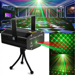 Daily Needs Shop LED Strobe Stage Light Sound Laser Projector With 12 Modes Effects