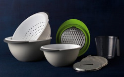 All Time 408138-4 Prep Set Multicolor Kitchen Tool Set(Multicolor, Colander, Measuring Jug, Grater)