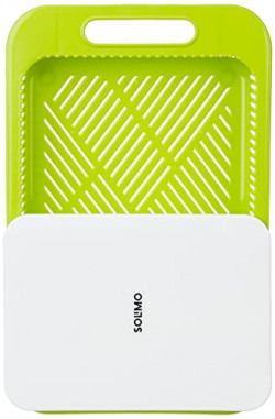 Amazon Brand - Solimo Chopping Board, Green (Plastic)