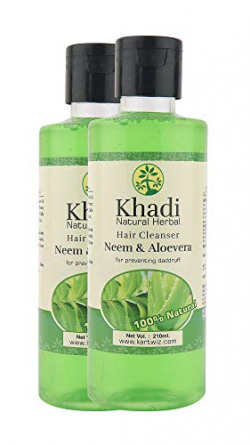 Natural Herbal herbal Neem Reetha herbal shampoo 420ml, Green Pack of 2