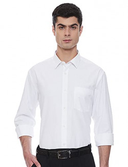 Amazon Brand - Symbol Men's Solid Regular fit Formal Shirt (SFS-01-CARNEL-25567_White_40