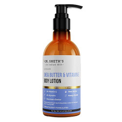 Dr. Sheths Shea Butter & Vitamin E Body Lotion | pH Balancing Moisturizer for Deep Nourishment & Hydration | For Dry Skin | 200ml