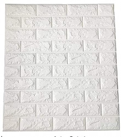 HOTCORNER 3D Brick Wallpaper - Self Adhesive PE Foam Brick Design Wall Stickers/DIY Wallpaper for Home Hotel Living Room Bedroom & Caf (70 x 77cm, Appx. 5.8Sq Feet)