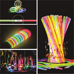 Chocozone Light up Toys Glowsticks Mixed Colors Party Favors for Kids Birthdays Toys for Boys Girls (Pack of 50 Glowsticks)