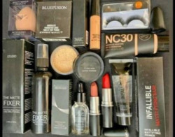 BLUEFUSION Makeup kit combo pack of 11, Essential Oil, Face Primer, foundation, Concealer, Loose Powder, Blender, Makeup Fixer, Compact Powder face powder, 2 lipstick , eyelashes, (11 Items in the set) Makeup kit combo pack of 11, Essential Oil, Face Primer, foundation, Concealer, Loose Powder, Blen